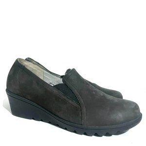 Waldlaufer Comfort Slip-on Nubuck Wedge